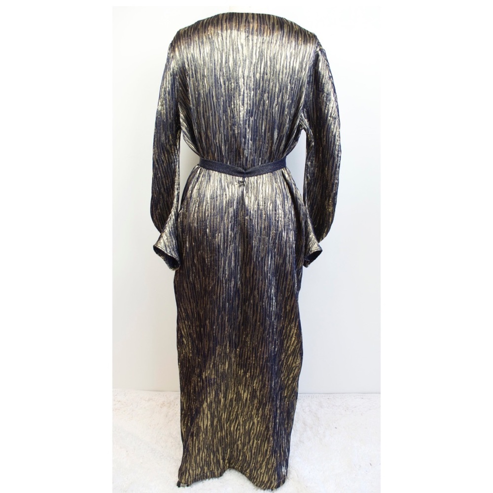 ZERO + MARIA CORNEJO Gold Metallic Martin Dress 16 - Picture 6 of 8
